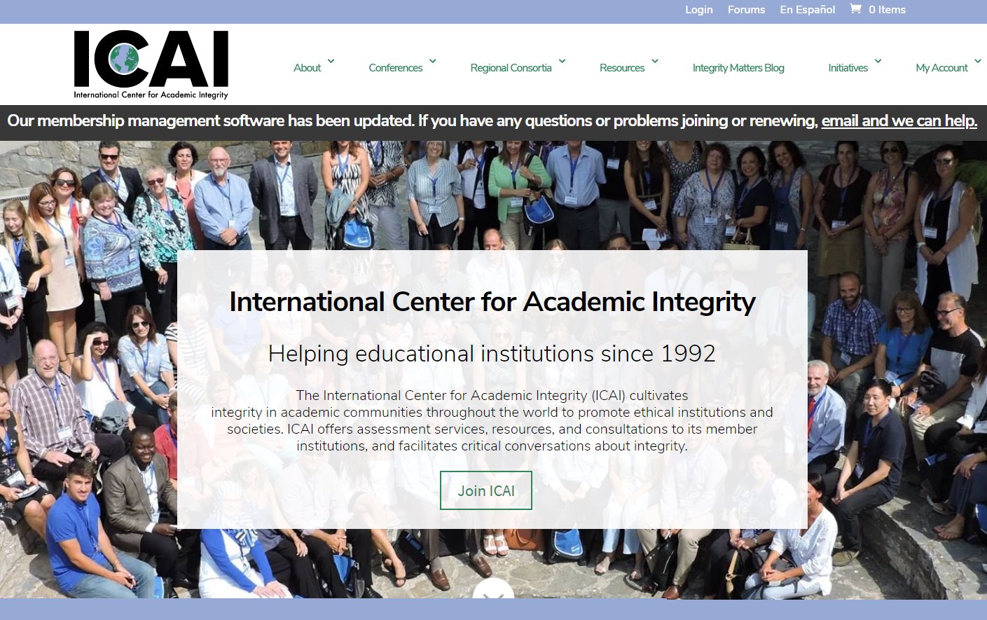 НАЗЯВО стало членом Міжнародного центру академічної доброчесності