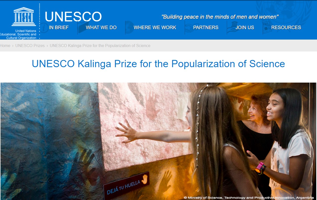 Премія ЮНЕСКО-Калінга за популяризацію науки