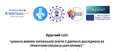 Ціннісні виміри української освіти у дзеркалі досліджень за проєктами ERASMUS+Jean Monnet