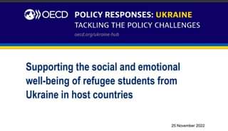 ЗВІТ ОЕСР: ПІДТРИМКА СОЦІАЛЬНОГО ТА ЕМОЦІЙНОГО БЛАГОПОЛУЧЧЯ СТУДЕНТІВ