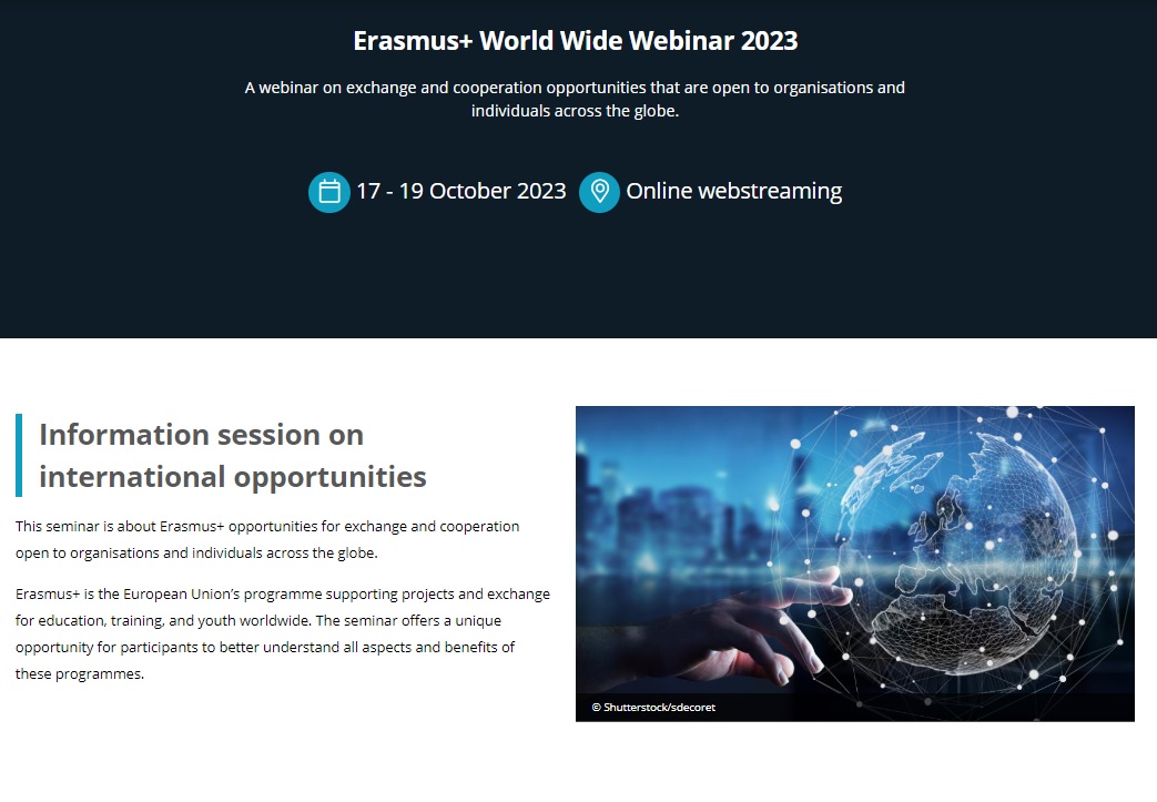 ERASMUS+ WORLD WIDE WEBINAR 2023