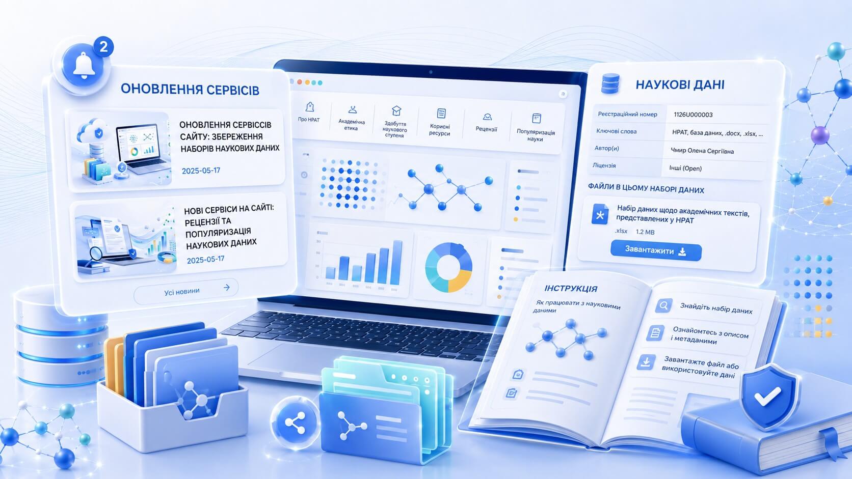 НОВІ МОЖЛИВОСТІ ДЛЯ РОБОТИ З НАУКОВИМИ ДАНИМИ ТА ІНФОРМУВАННЯ ПРО ОНОВЛЕННЯ НОВІ МОЖЛИВОСТІ ДЛЯ РОБОТИ З НАУКОВИМИ ДАНИМИ ТА ІНФОРМУВАННЯ ПРО ОНОВЛЕННЯ