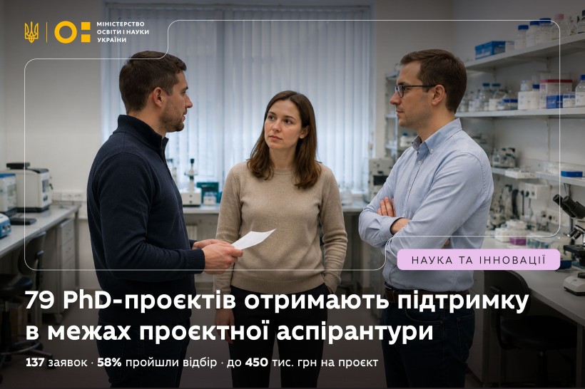Зображення запису ПЕРЕМОЖЦІ КОНКУРСУ ПРОЄКТНОЇ АСПІРАНТУРИ